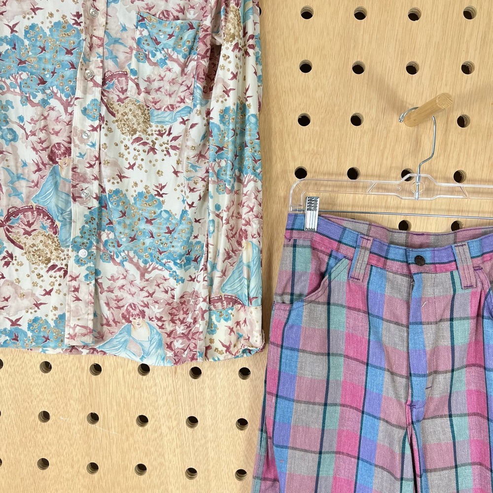 Plaid Flared 70s Pants - image 4